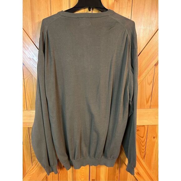 Lyle And Scott Scotland Mens V-Neck Moss Green Shetland Isle Sweater XXL Nwt (41 - Picture 5 of 5